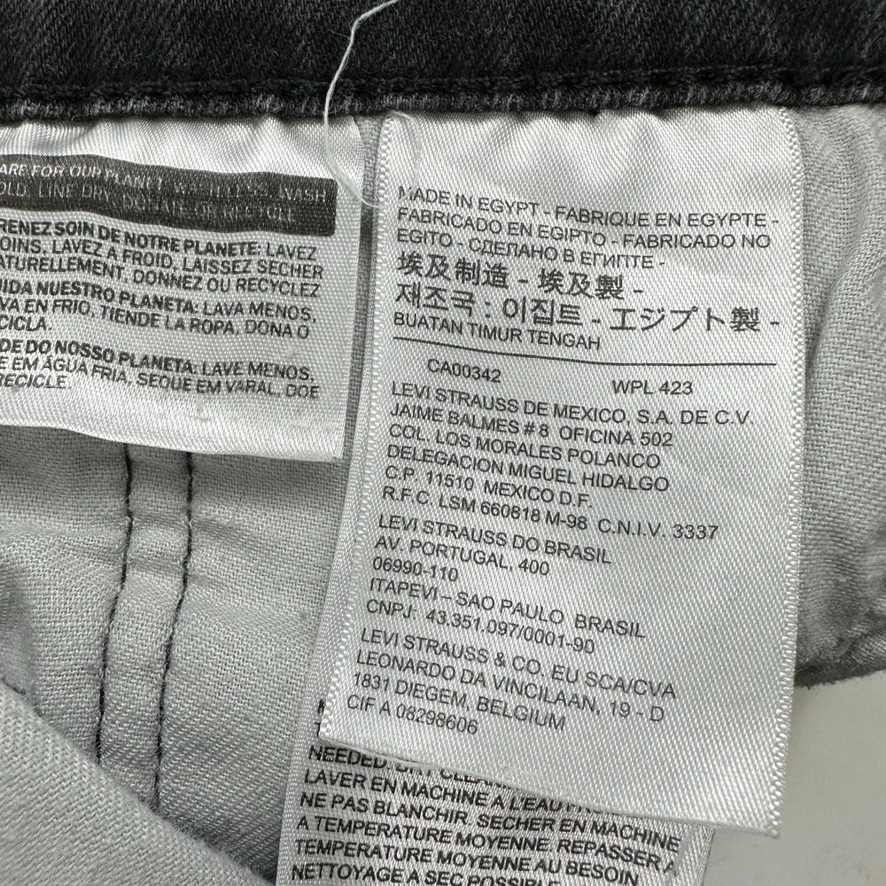 Levi's Men's 514 Slim Straight Fit Jeans Actual 39x36 Faded Black Stretch‎ Egypt